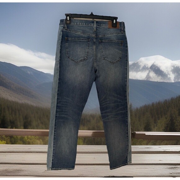 NWOT Chic Madewell Cruiser Straight Crop Jeans Pieced Edition Blue 28 Distressed - Picture 9 of 9